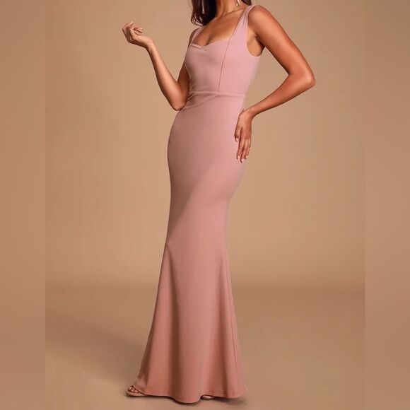 Lulu's Dresses & Skirts - Lulu's Sweetest Thing Mauve Pink Maxi Dress XL